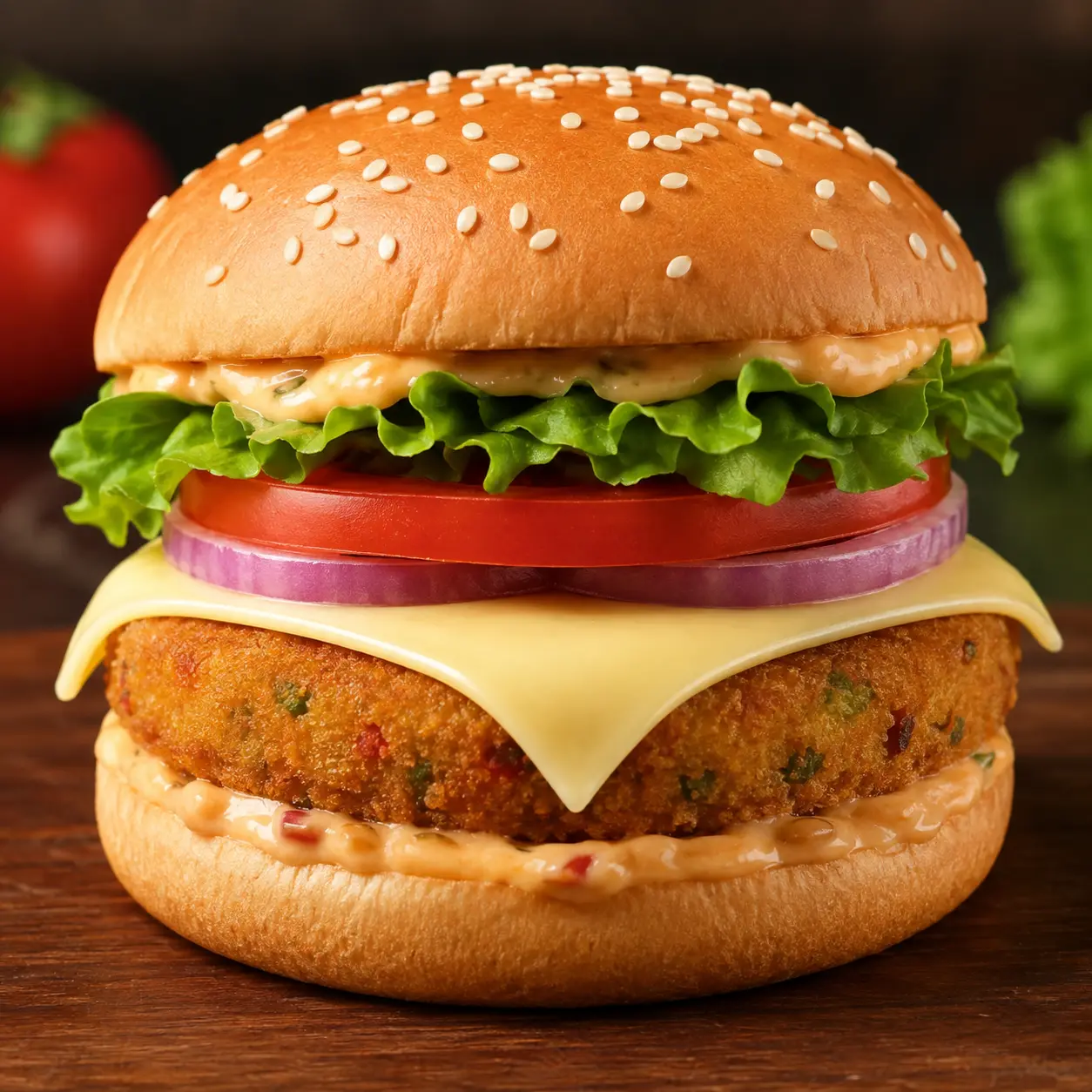 Veg Burger (With Cheese Slice)