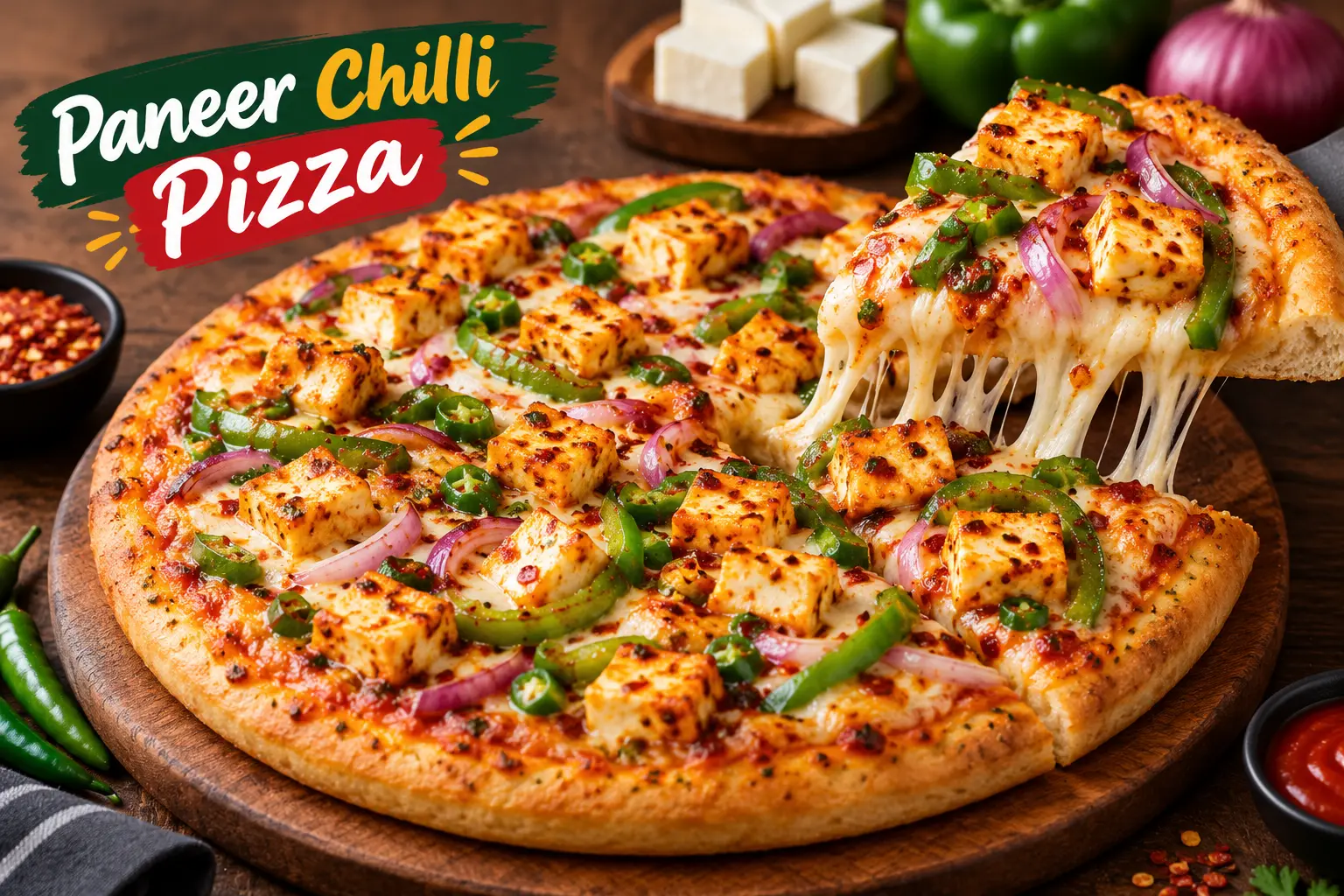 Paneer Chilli Pizza