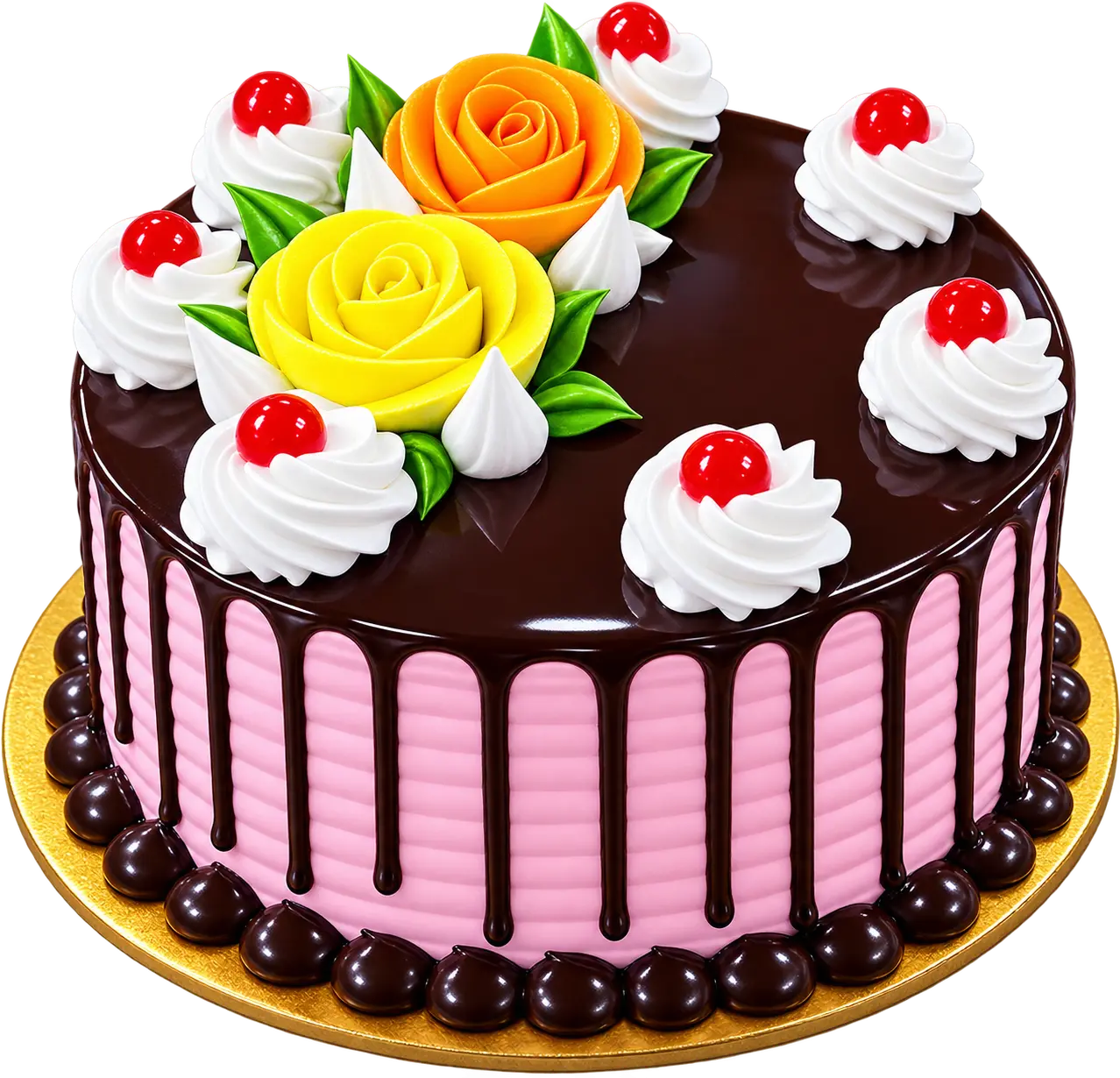 CHOCO DRIP FLORAL CAKE