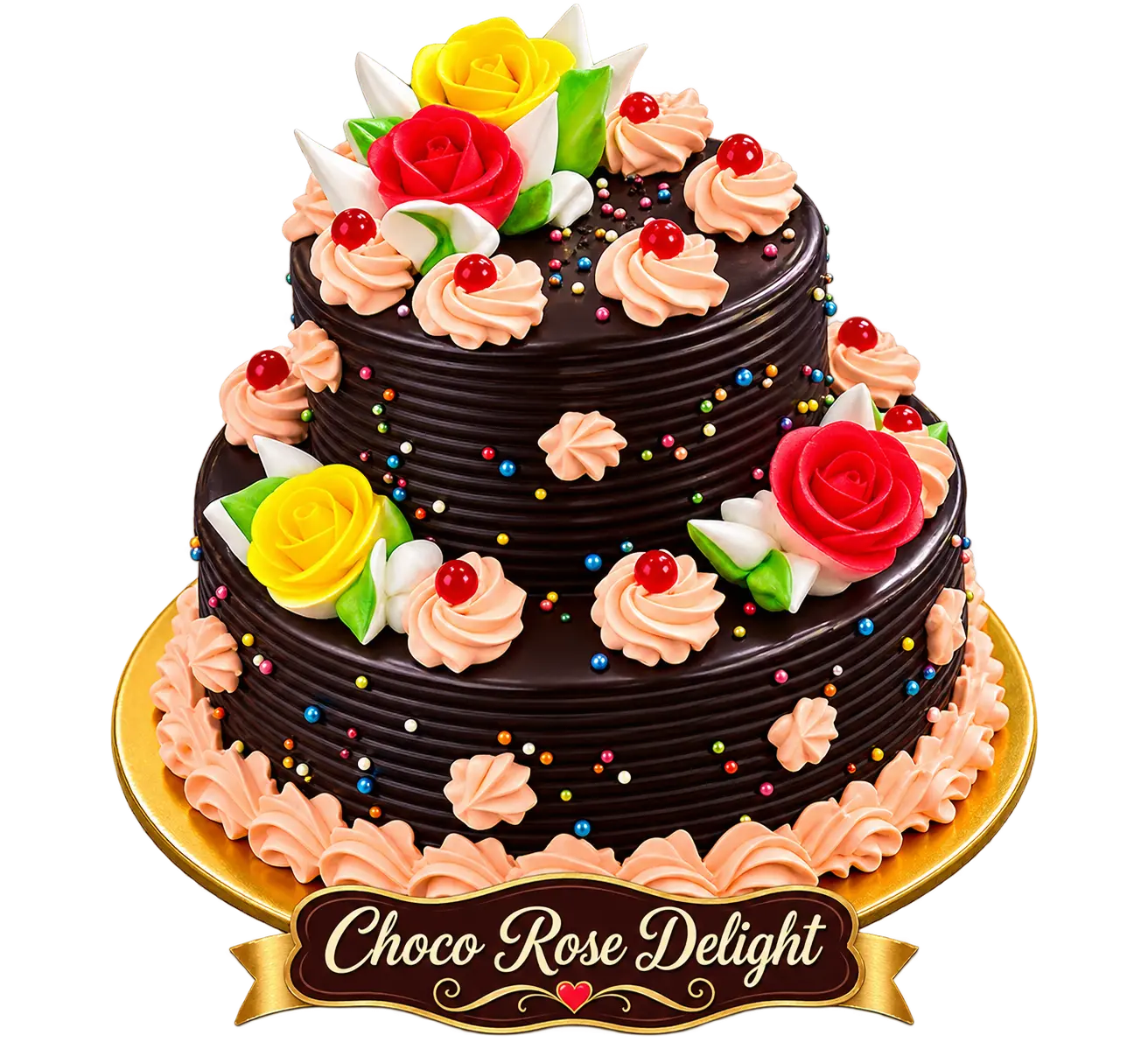 choco rose delight cake