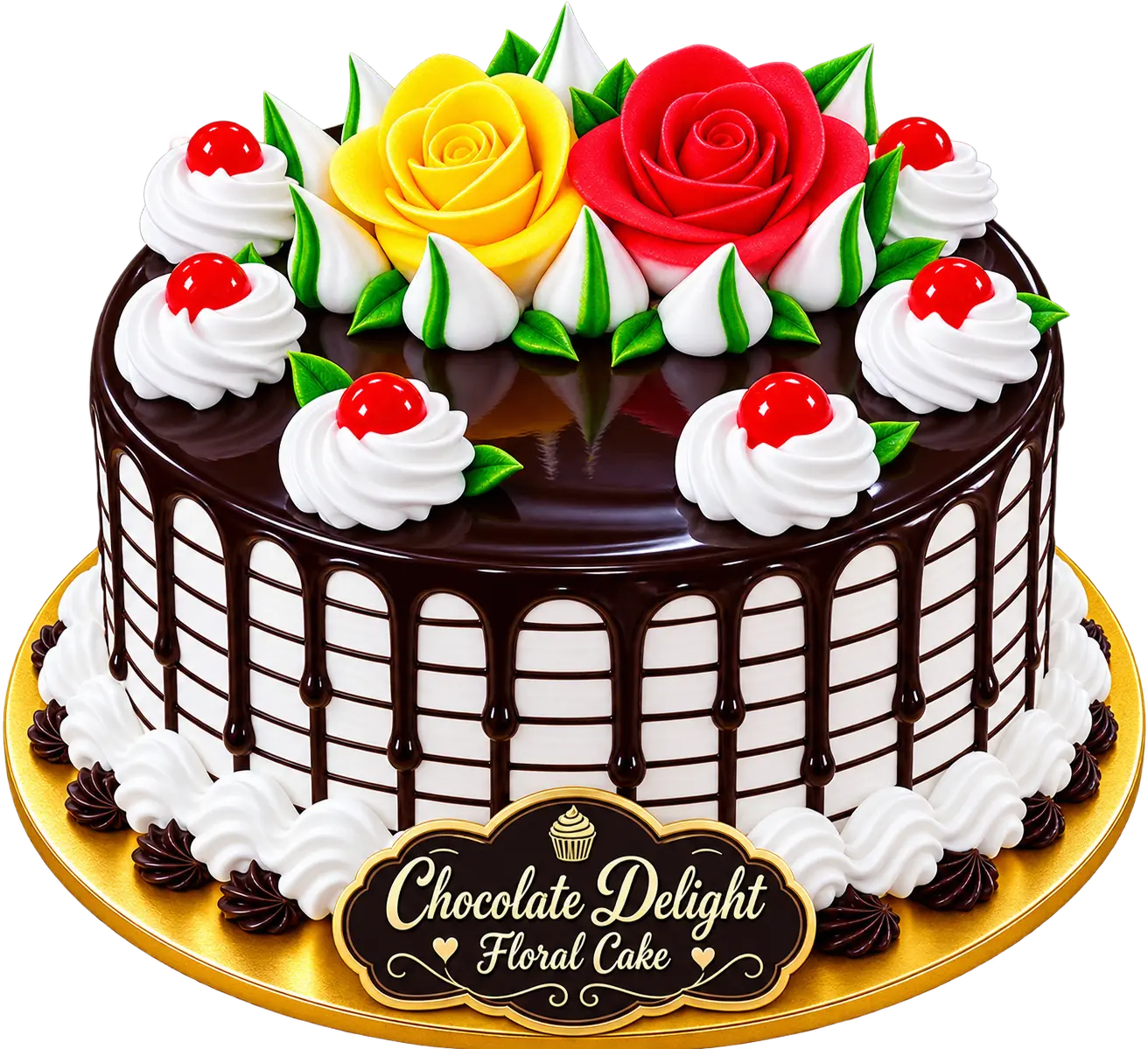 CHOCOLATE DELIGHT FLORAL CAKE