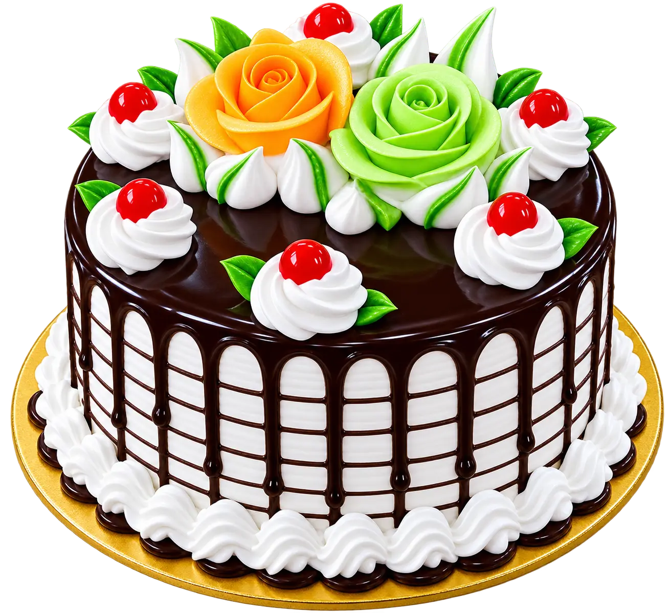 Chocolate Floral Drip Cake