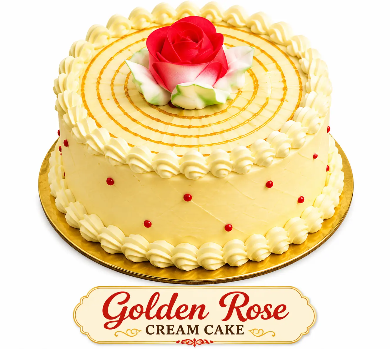 golden_rose_cream_cake
