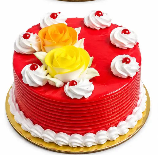 red_floral_cake